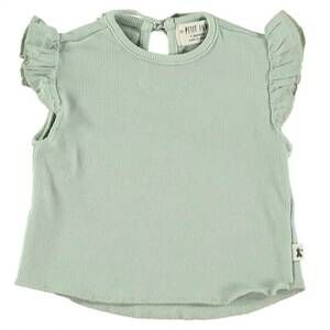 NEW PETIT INDI girl's sage ruffle top in green